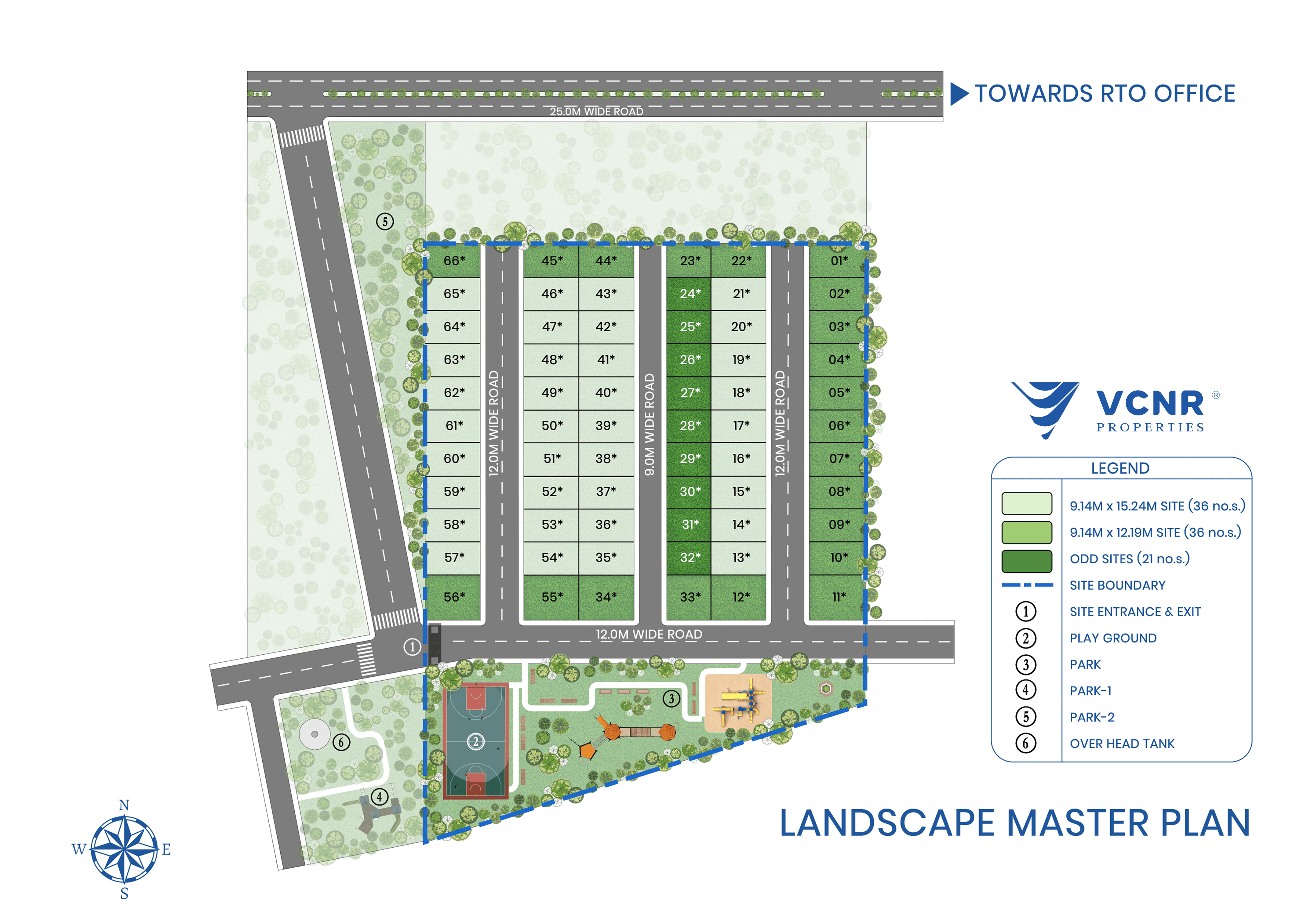 Master plan of the property layout